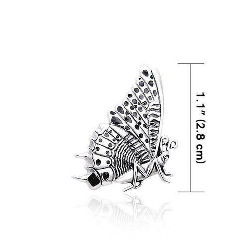Butterfly 925 Sterling Silver Pendant Animal Totem Symbolic Fine Nature Jewelry - 第 2/3 張圖片