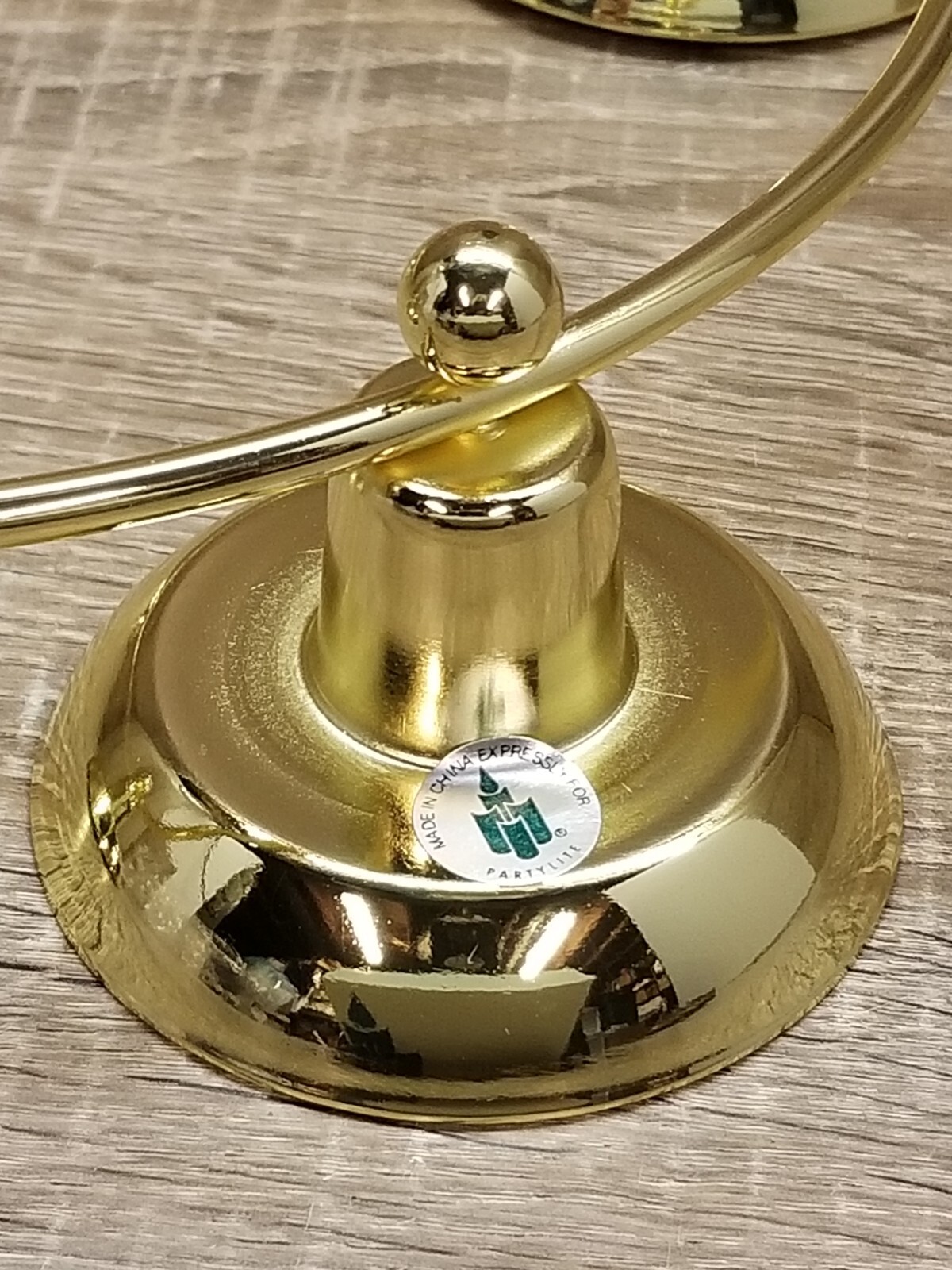 PartyLite Gold Brass Candle Holder- P7366 Century-4 Tulip Peglite Candle Holders