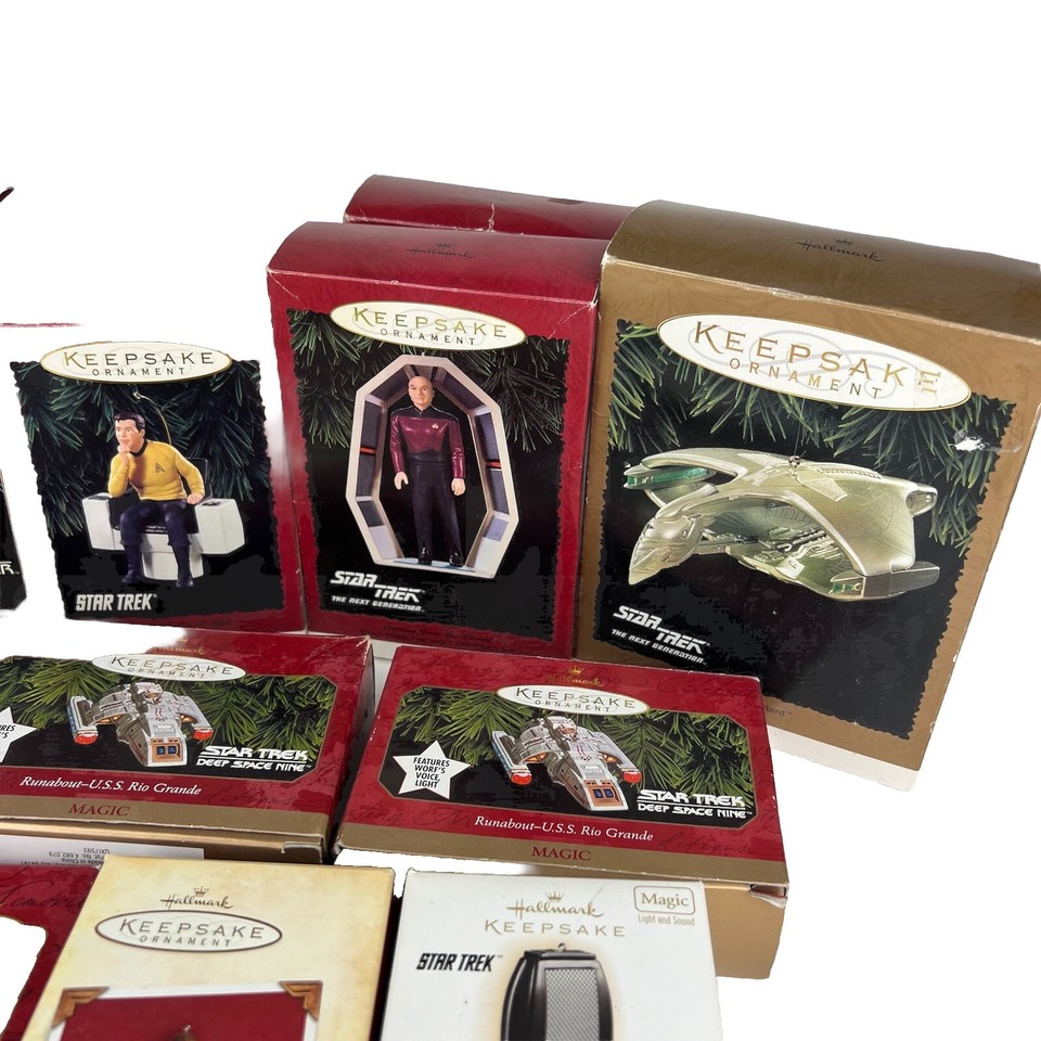 Vintage Star Trek 16pc Hallmark Ornaments Lot Open Box eBay