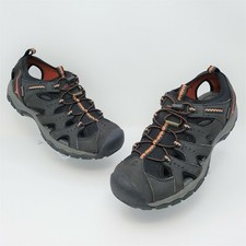 Eddie Bauer Mens Black Red Orange Hiking Trail Water Sandals 25753 Size 12