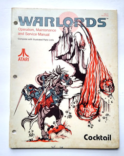 Warlords Cocktail Video Arcade Game Service Operators Manual Original 1981 1st
