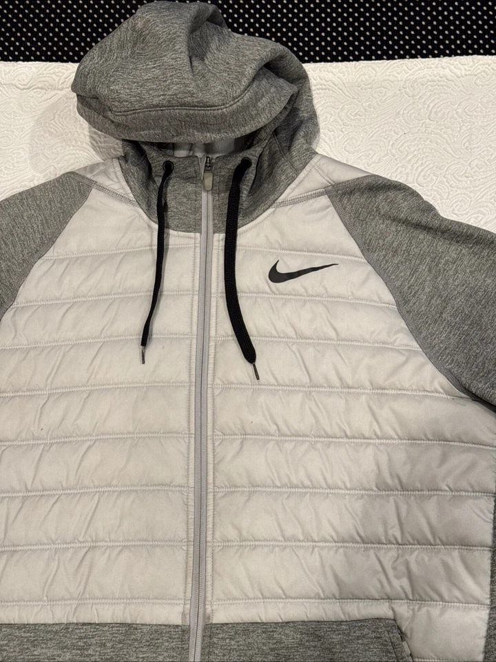 Chaqueta de Entrenamiento Para Hombre Nike Therma Gris Oscuro Brezo Gris Claro Humo XL Foto 4 de 4