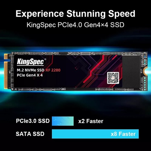 KingSpec M2 2280 PCIe Gen 4.0 x 4 M.2 NVMe 512GB - 1TB SSD - Picture 4 of 12