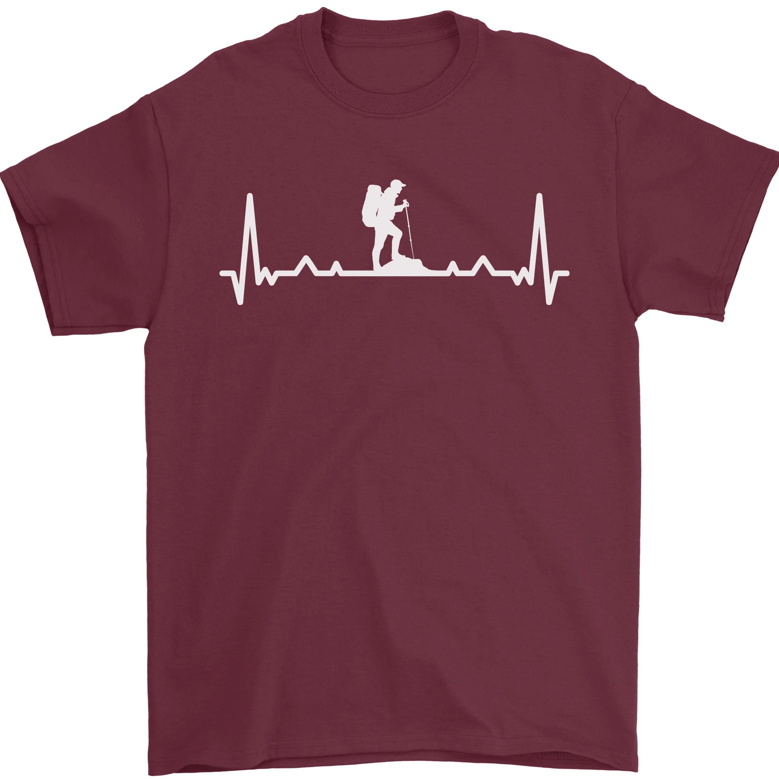 Trekking Ecg Caminar Senderismo Pulse Camiseta Hombre 100% Algodón