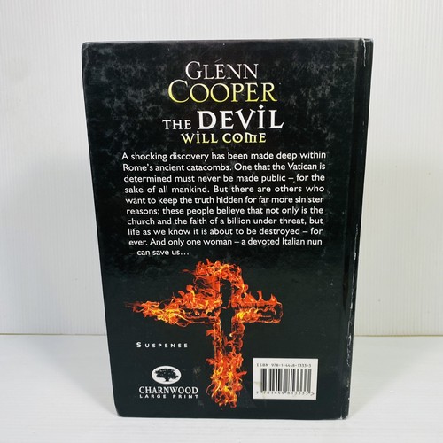2 Lot Glenn Cooper -The Devil Will Come (Large Print) & Book of Souls Thriller - Picture 3 of 13