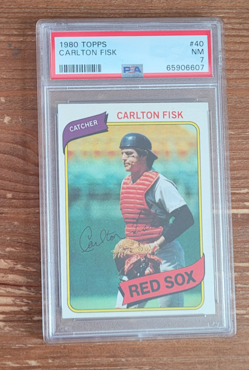 1980 Topps #40 Carlton Fisk PSA 7 Boston Red Sox (B)