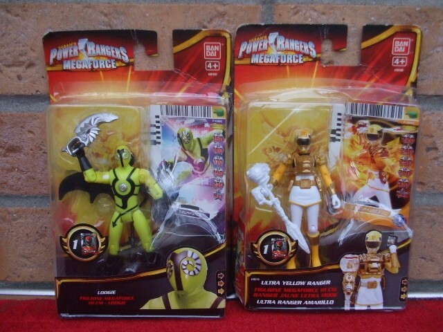 Figurines Power Rangers Megaforce Bandai 10cm Loogie et Amarillo