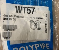 poly pipe 40mm swivel S trap with 76mm seal for kitchen, bathrooms pack of 2