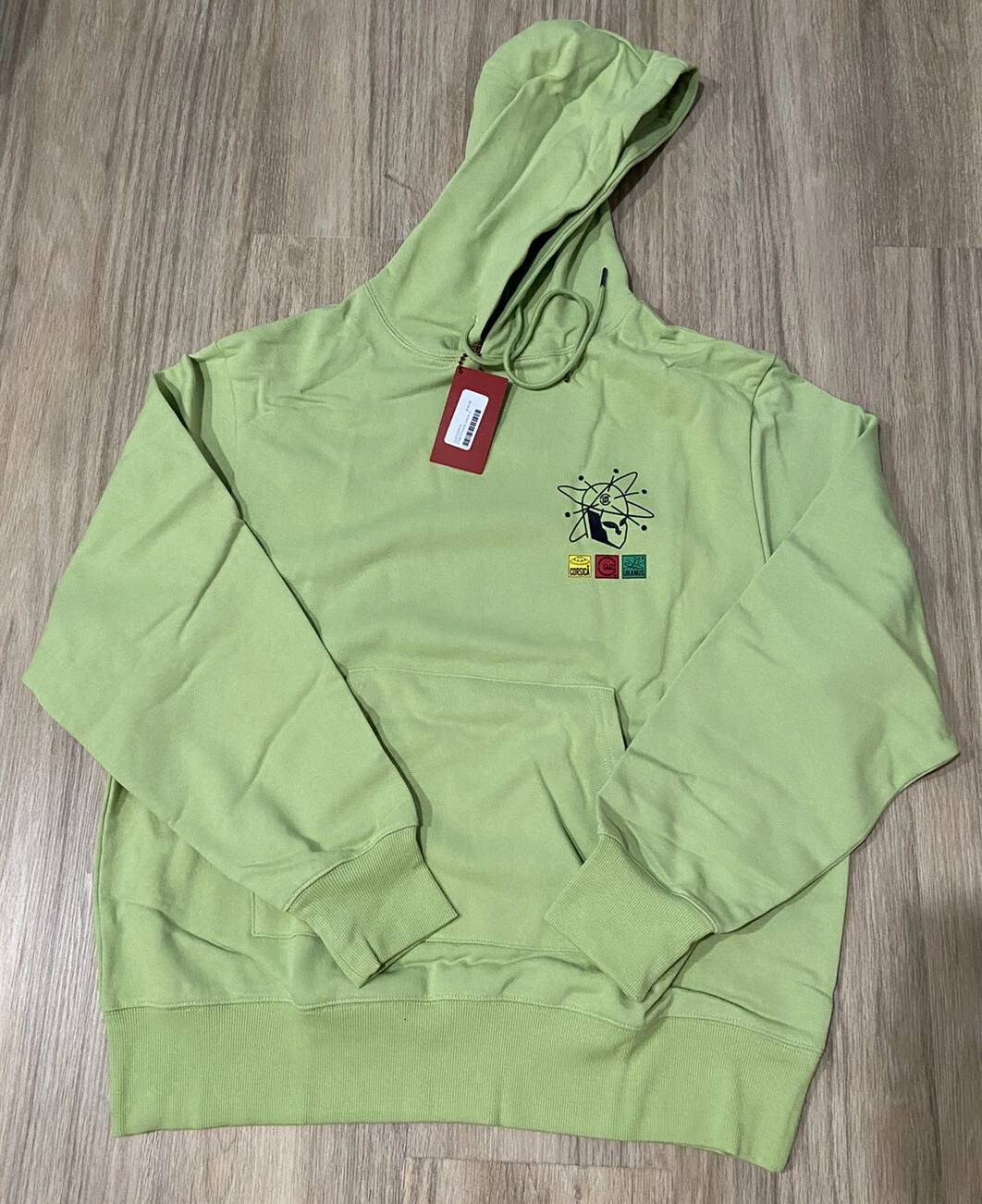 Sweat à capuche Clot Planets vert flambant neuf XL