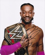KOFI KINGSTON signed autograph 20x25cm WWE WRESTLER in person autograph COA