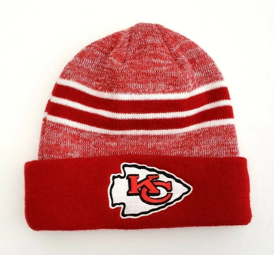 Kansas City Chiefs NFL New Era Cuffed Knit Skull Cap Red White