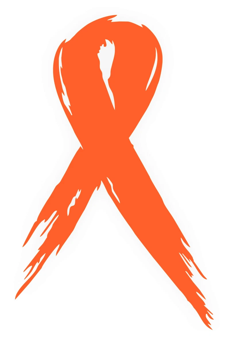 Leukemia Awareness Vinyl Ribbon Sticker | Childhood Blood Cancer Orange  Decal OR | eBay