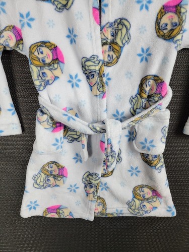 Frozen Disney fleece robe bathrobe size small dressing gown polyester Elsa Anna - Picture 6 of 11