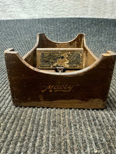 Vintage Macey Brand Wood Casino Card Dealer Shoe