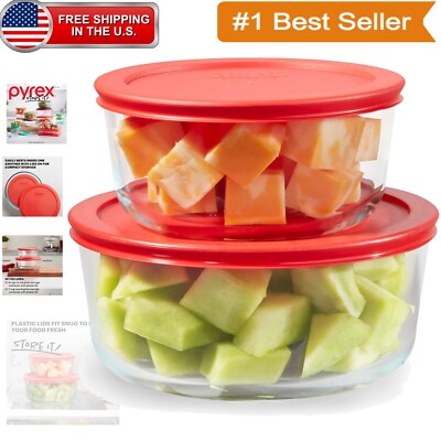 Versatile 4-Cup & 7-Cup Round Glass Storage Containers - Perfect for Meal Prep