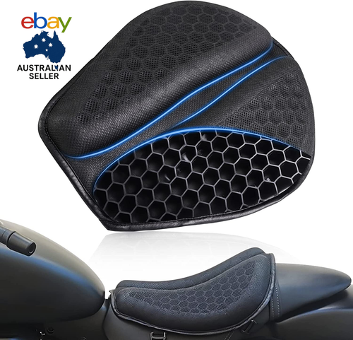 Foldable Motorcycle Gel Seat Cushion, Large 3D Honeycomb Structure Shock Absorpt - Picture 8 of 12