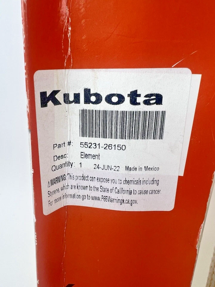 55231-26150 KUBOTA GENUINE OEM Air Filter 55231-26150 5523126150 - Image 2 of 4