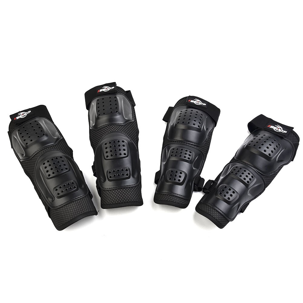 4pcs/Set EVA Foaming Sports Knee Elbow Protective Pads Black Safety