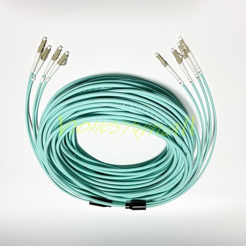 50m LC-LC MM 4 Strand Armored 10G OM3 Fiber Cable Fiber Optic Jumper Patch Cord - Afbeelding 7 van 8