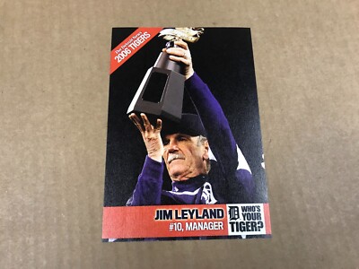 2006 Detroit News, Detroit Tigers Jim Leyland #10 , Ad Card