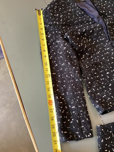 J.Crew Black Tweed Going Out Blazer Jacket and Skirt Size 0 In Excellent Cond. - Picture 9 of 12