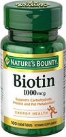 3 Pack - Nature's Bounty Biotin 1000 Mcg Tablets 100 Each on sale 3 Pack - Nature's Bounty Biotin 1000 Mcg Tablets 100 Each on sale