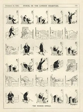 VINTAGE 1915 BRITISH Cartoon - INSOMNIA HUMOR - Book Reading - FALLS ASLEEP