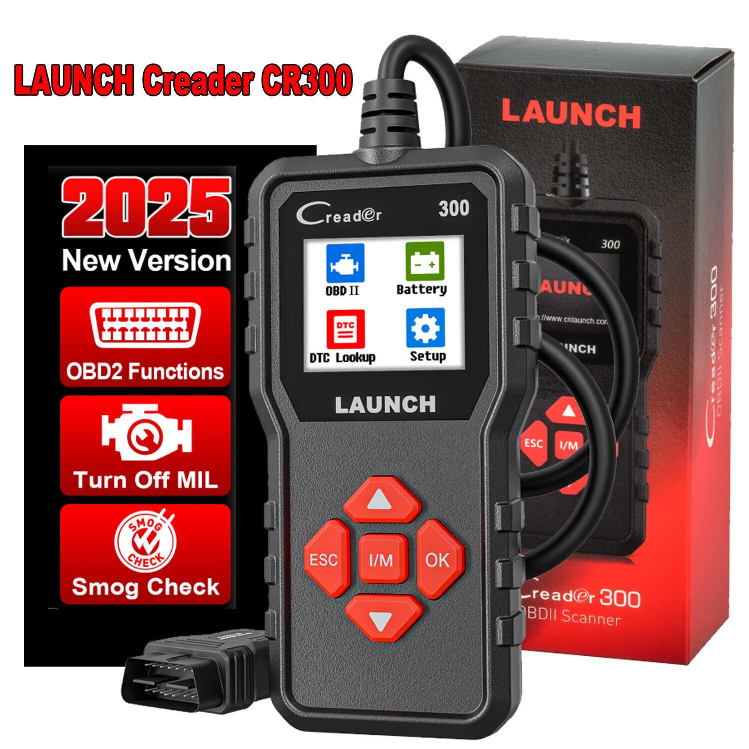 Launch CR300 OBD2 EOBD Scanner Car Code Reader Auto Check Engine Diagnostic Tool