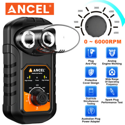 110V Double-Hole Spark Tester 0-6000rmp Ignition Test Tool Operating Frequency 