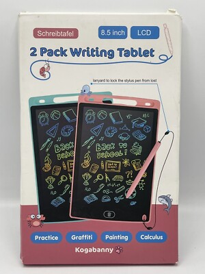 2er Pack LCD Schreibtablett Bunter Bildschirm Zeichenbrett 8,5 Zoll Doodle Scribbler