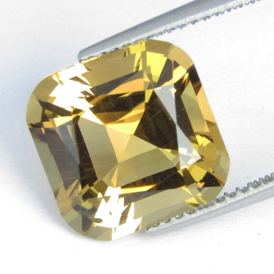 Increíble gema suelta corte cojín maestro berilo amarillo heliodor natural de 7,30 quilates 7 mm Foto 2 de 4