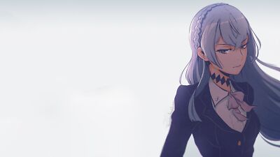 Anime girls solo kiznaiver sonozaki noriko purple white playmat gaming mat