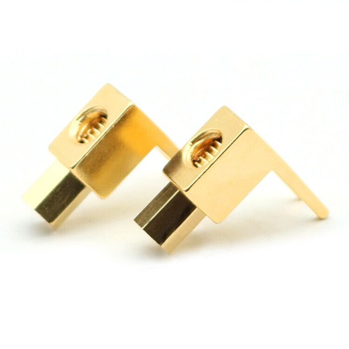 4pcs Gold Plated Connector HiFi Speaker Cable Adapter for Banana to Spade Plug - Picture 6 of 10