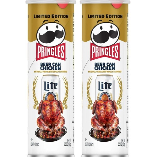 Pringles MILLER LIGHT BEER Can Chicken Potato Crisps Chips LIMITED 5.5 (2 Pack) - 第 1/8 張圖片
