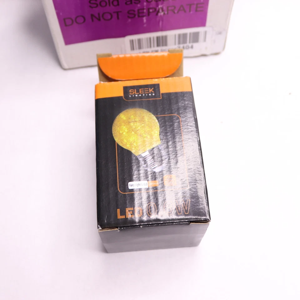 (2-Pk) General Purpose Fairy Light Bulb LED 0.5 W 110 V Orange G16.5 - Image 2 of 4