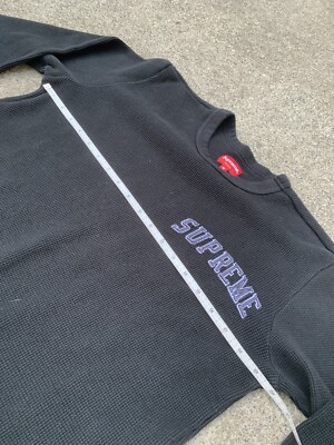 Supreme Arc Logo Long Sleeve L/S Thermal black Large L SS17 Bogo