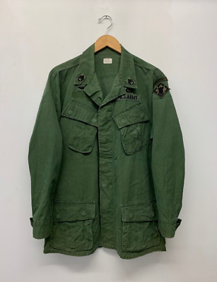 ジャケット・アウター 70's USARMY Jungle Fatigue Shirt 5th M/L Vintage 1970s Vietnam War US Army Jungle Fatigue Jacket