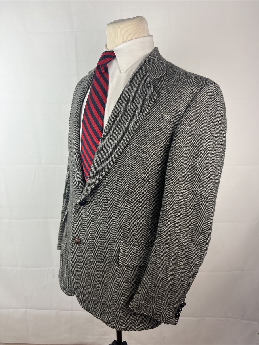 FALL/WINTER Mavest Men's Black & White Herringbone Wool FALL/WINTER Mavest Men's Black & White Herringbone Wool