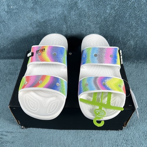 Classic Crocs Spray Dye Slide Sandals Men's size 10 Women’s 12 208055-94S New - Picture 2 of 5