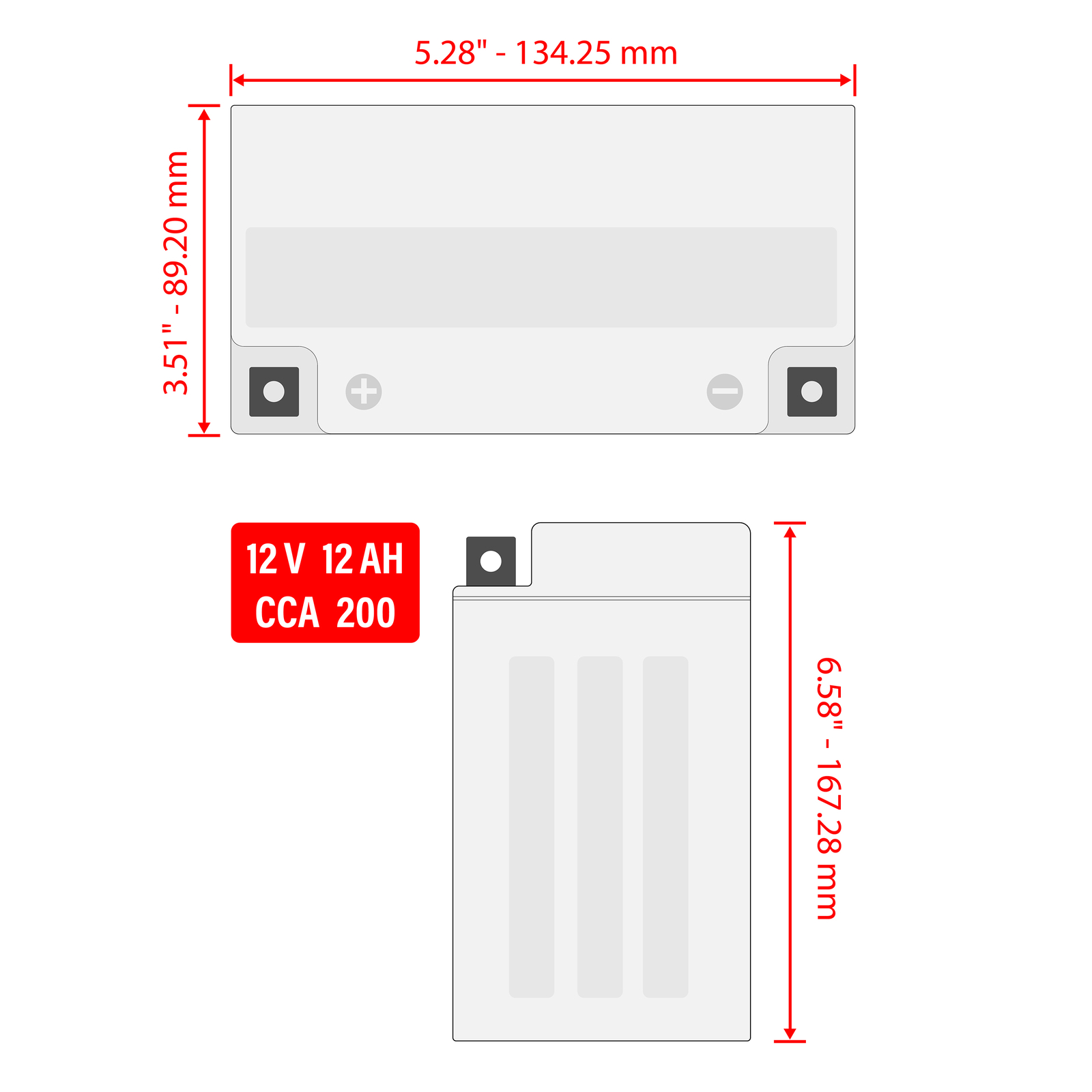 AGM Battery for Polaris Sportsman 500 6X6 2000 2001 2002 2003 2004 2007 2008