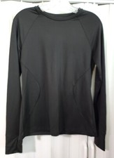 Women's Black Athletic Workout Type Pull Over Long Sleeve Top No Tags