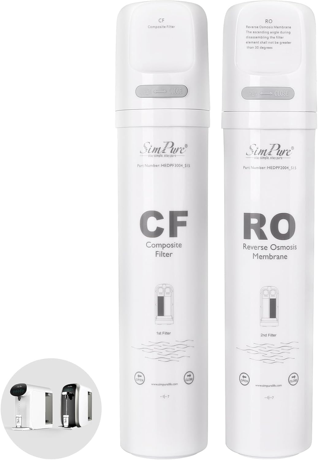 Y7/Y7P Series 6-Month Filter Cartridge Pack Set for  Y7, Y7P-W, Y7P-BW (1*CF Fil