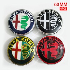 4x 60mm Für Alfa Romeo Emblem Nabendeckel Felgendeckel Nabenkappen 147, 156, 159