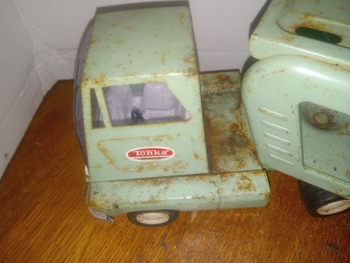 Tonka Car Hauler Carrier Truck MINT Green 1960's Vintage Metal Vehicle Toy - Picture 5 of 12