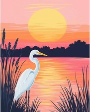 Natuyalo Landscape Paint by Numbers for Adults - Riverside Trees Adult Paint by