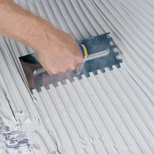 QEP 49919 1/2 x 1/2 in. Square Stainless Steel Floor Notch Trowel 11 in.