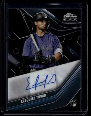 2023 Topps Chrome Black #CBA-ET Autograph Ezequiel Tovar Colorado 