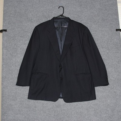 Hickey Freeman Collection Nordstrom Mens Blazer Suit Jacket Navy Wool Size 48R