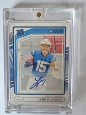 2024 Panini Donruss Ladd McConkey #328 Rated Rookie Auto /199 (AU, RC)