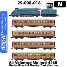 A4 MALLARD 4468 Garter Blue with 4 Teak Gresleys DCC Fitted DAPOL 2S-008-16